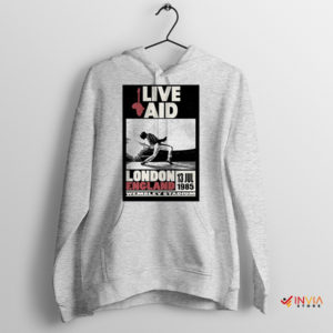 Rock Legends Unite Live Aid 1985 Sport Grey Hoodie
