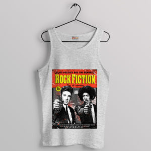Rock Revolutionaries Elvis and Hendrix Sport Grey Tank Top