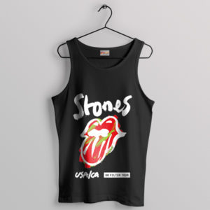 Rock 'n' Roll Tongue No Filter Tour Black Tank Top