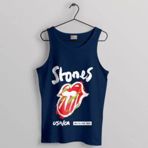 Rock 'n' Roll Tongue No Filter Tour Navy Tank Top