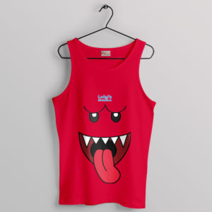 Royal Haunt Ghost King Boo Face Red Tank Top