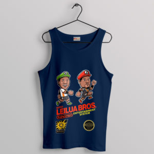 Rugby Royale Leilua Bros NES Game Navy Tank Top