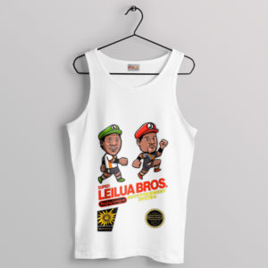 Rugby Royale Leilua Bros NES Game White Tank Top