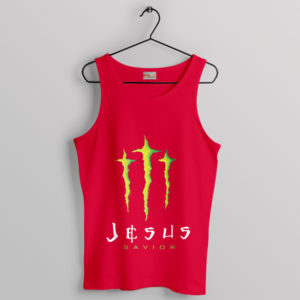 Sacred Savior Jesus Christ Energy Red Tank Top