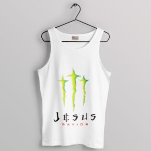 Sacred Savior Jesus Christ Energy White Tank Top