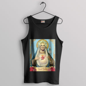 Sainted Strings Dolly Parton Art Black Tank Top