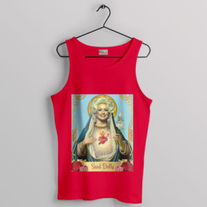 Sainted Strings Dolly Parton Art Red Tank Top