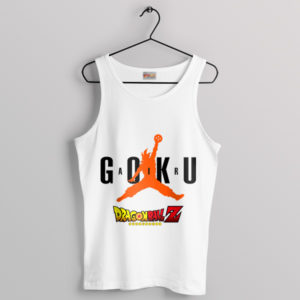 Saiyan Dunk Goku's Air Jordan White Tank Top