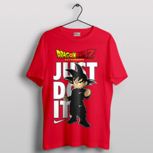 Saiyan Spirit Son Goku Just Do It Red T-Shirt