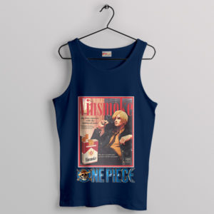 Sanji Dance of Flames Vinsmoke Navy Tank Top