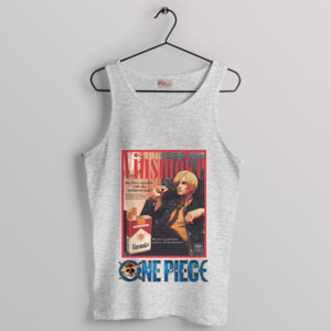 Sanji Dance of Flames Vinsmoke Sport Grey Tank Top