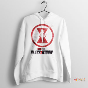 Signature Black Widow MCU Symbol White Hoodie