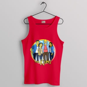 Simpsonized Family Kim's Convenience Red Tank Top