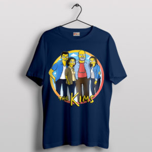 Simpsonized Kim's Convenience Sitcom Navy T-Shirt