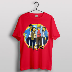 Simpsonized Kim's Convenience Sitcom Red T-Shirt