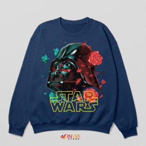Sith Romance Darth Vader Roses Navy Sweatshirt