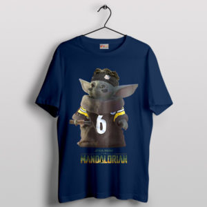 Sixburgh Force Awakens Baby Yoda Steelers Navy T-Shirt
