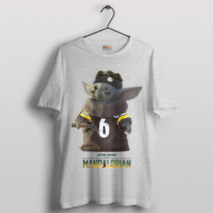 Sixburgh Force Awakens Baby Yoda Steelers Sport Grey T-Shirt