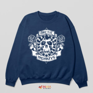 Skull Notes Arctic Monkeys Fan Art Navy Sweatshirt