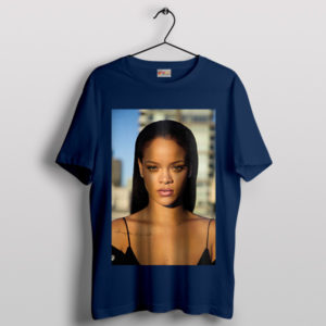Slay in Style Rihanna's Fenty Face Navy T-Shirt