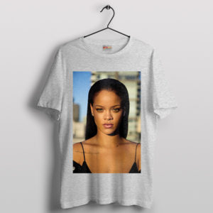 Slay in Style Rihanna's Fenty Face Sport Grey T-Shirt