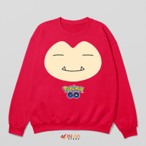 Sleepy Snorlax Cute Expression Red Sweatshirt