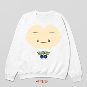 Sleepy Snorlax Cute Expression White Sweatshirt
