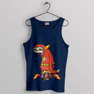 Sloth Speed Flash in Slow Motion Navy Tank Top