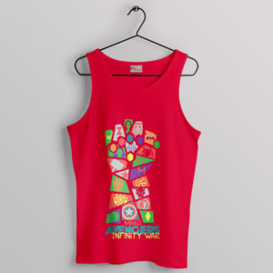Snap Couture Infinity Gauntlet Art Red Tank Top