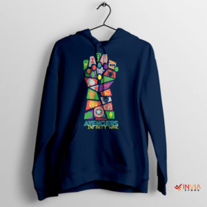 Snap of Heroes Endgame Characters Navy Hoodie
