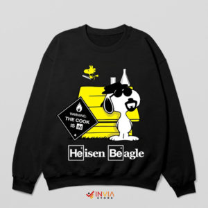 Snoopy Heisenberg Walter White Black Sweatshirt
