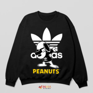 Snoopy's Dab Fusion Adidas Dance Black Sweatshirt