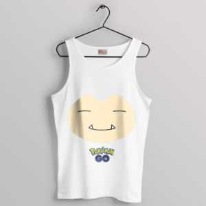 Snooze and Smile Cute Snorlax Face White Tank Top