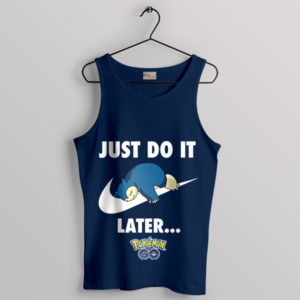 Snoozing with Style Snorlax Sleep Navy Tank Top
