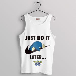 Snoozing with Style Snorlax Sleep White Tank Top