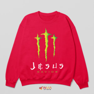 Son of God Jesus Savior Energy Red Sweatshirt
