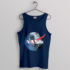 Space Invader Death Star NASA Navy Tank Top