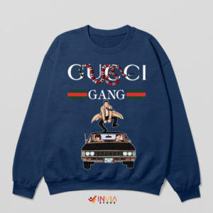 Spells Gucci Gang in Supernatural Navy Sweatshirt