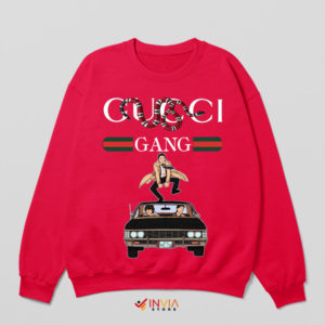 Spells Gucci Gang in Supernatural Red Sweatshirt