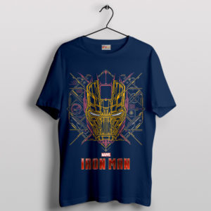 Stark Tech Iron Man Graphic Art Navy T-Shirt