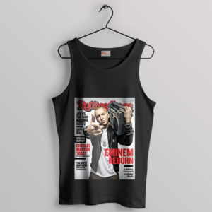 Stone Magazine Eminem Reborn Art Black Tank Top