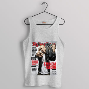 Stone Magazine Eminem Reborn Art Sport Grey Tank Top