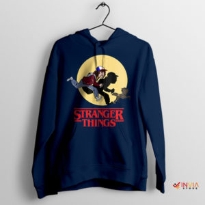 Stranger Tintin Dustin and Demogorgon Navy Hoodie