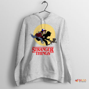Stranger Tintin Dustin and Demogorgon Sport Grey Hoodie