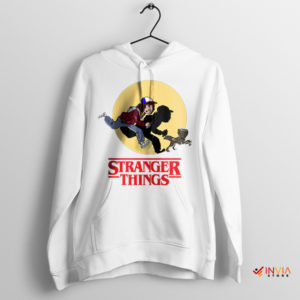 Stranger Tintin Dustin and Demogorgon White Hoodie