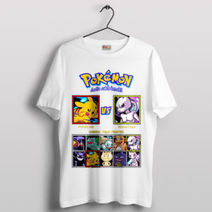 Street Fighter Game Pikachu vs. Mewtwo White T-Shirt