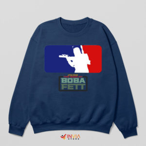Strikes Major League Boba Fett Baseball Navy Sweatshirt