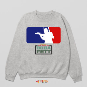 Strikes Major League Boba Fett Baseball Sport Grey Sweatshirt