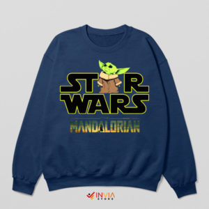 Strong with This One Baby Yoda Navy Sweatshirt