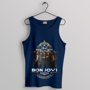 Style with Bon Jovi Dead Or Live Navy Tank Top
